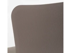 Silla de bar y cocina moderna en polipropileno y metal Chloe - Gris Oscuro