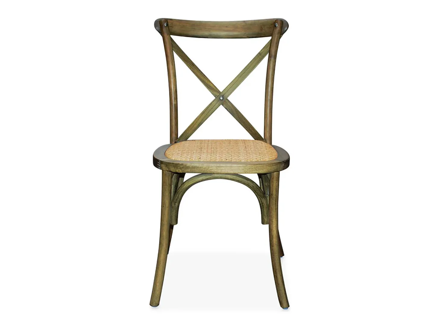 Silla de bistró vintage de madera, set de 4 marrón viejo