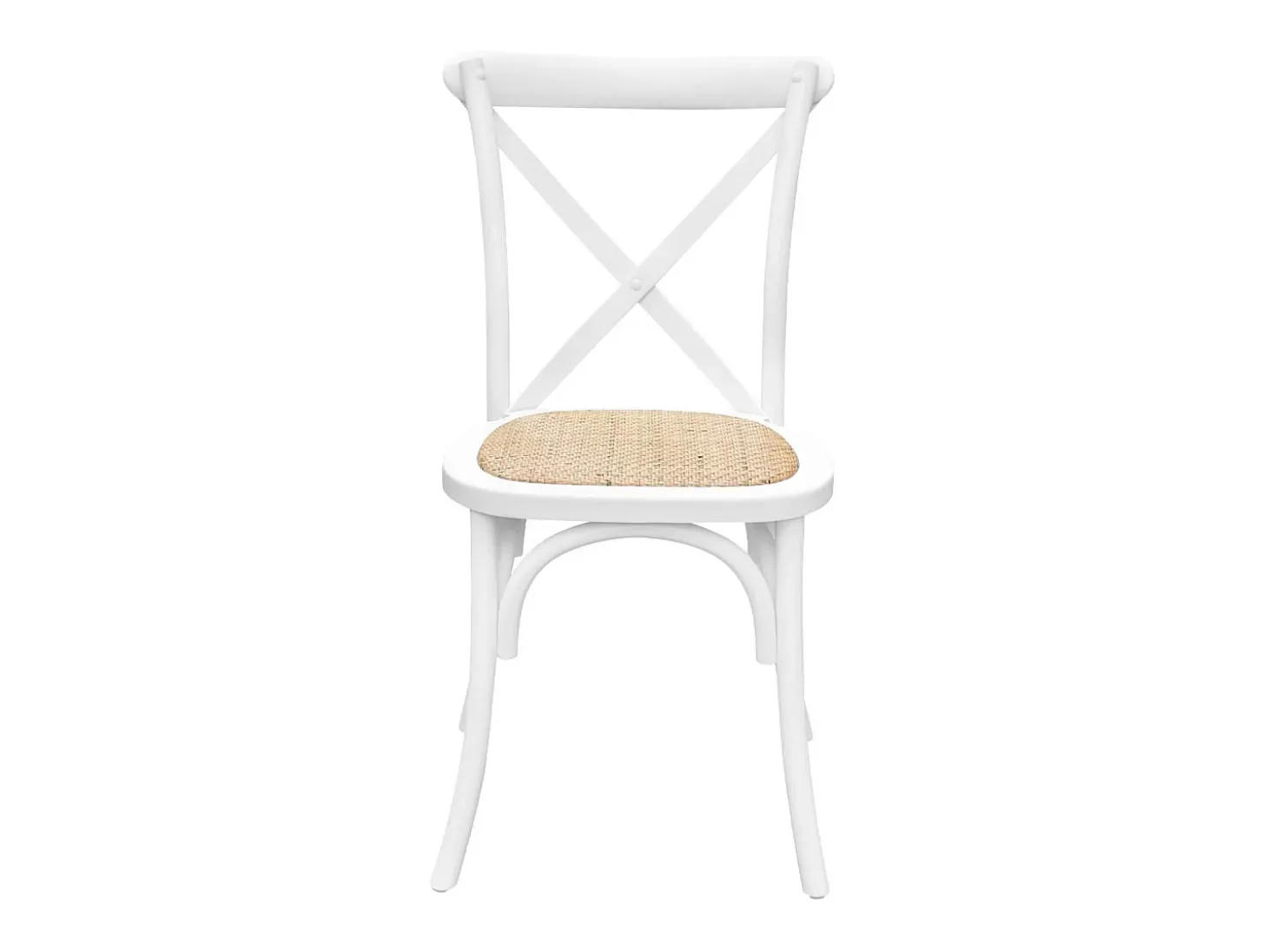 Silla de bistró vintage de madera, set de 2 blanco