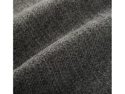 Silla de chenilla gris con patas de metal dorado