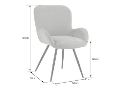 Silla de chenilla gris EVA - HAPPY GARDEN