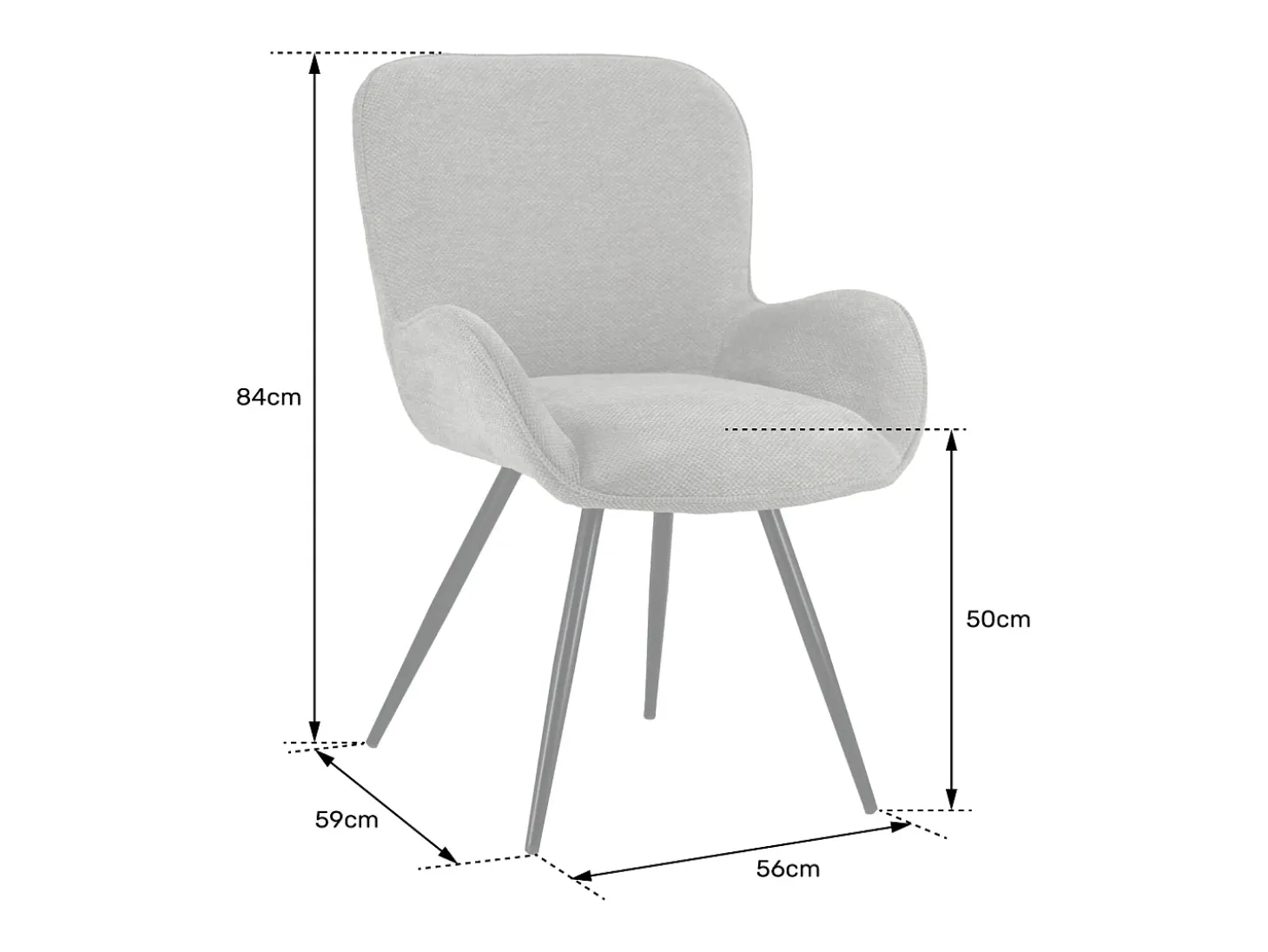 Silla de chenilla gris EVA - HAPPY GARDEN
