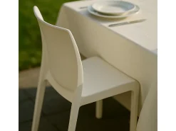 Silla de cocina Apilable de Polipropileno Rome Grand Soleil - Blanco