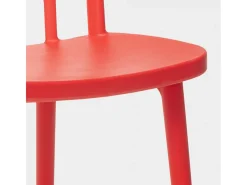 Silla de cocina de diseño moderno y jardín de polipropileno Flow - Rojo
