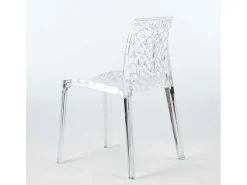 Silla de cocina o de comedor de Policarbonato Transparente Gruvyer - Transparente