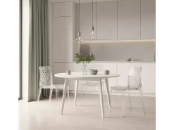 Silla de cocina o de comedor de Policarbonato Transparente Gruvyer - Transparente