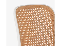 Silla de cocina y restaurante exterior apilable de estilo clásico Vihmin - Blanco