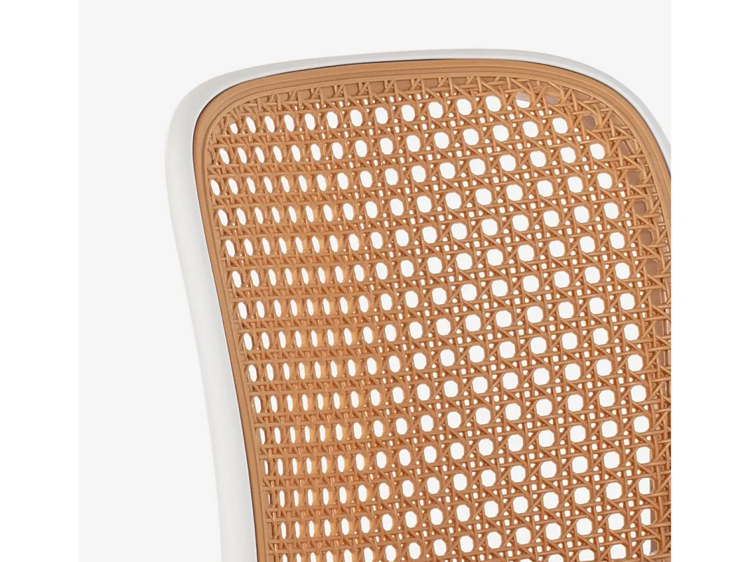 Silla de cocina y restaurante exterior apilable de estilo clásico Vihmin - Blanco