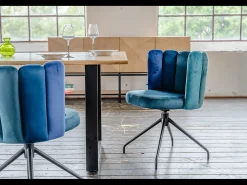 Silla de comedor - Azul terciopelo - JADA
