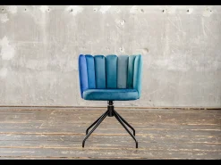 Silla de comedor - Azul terciopelo - JADA