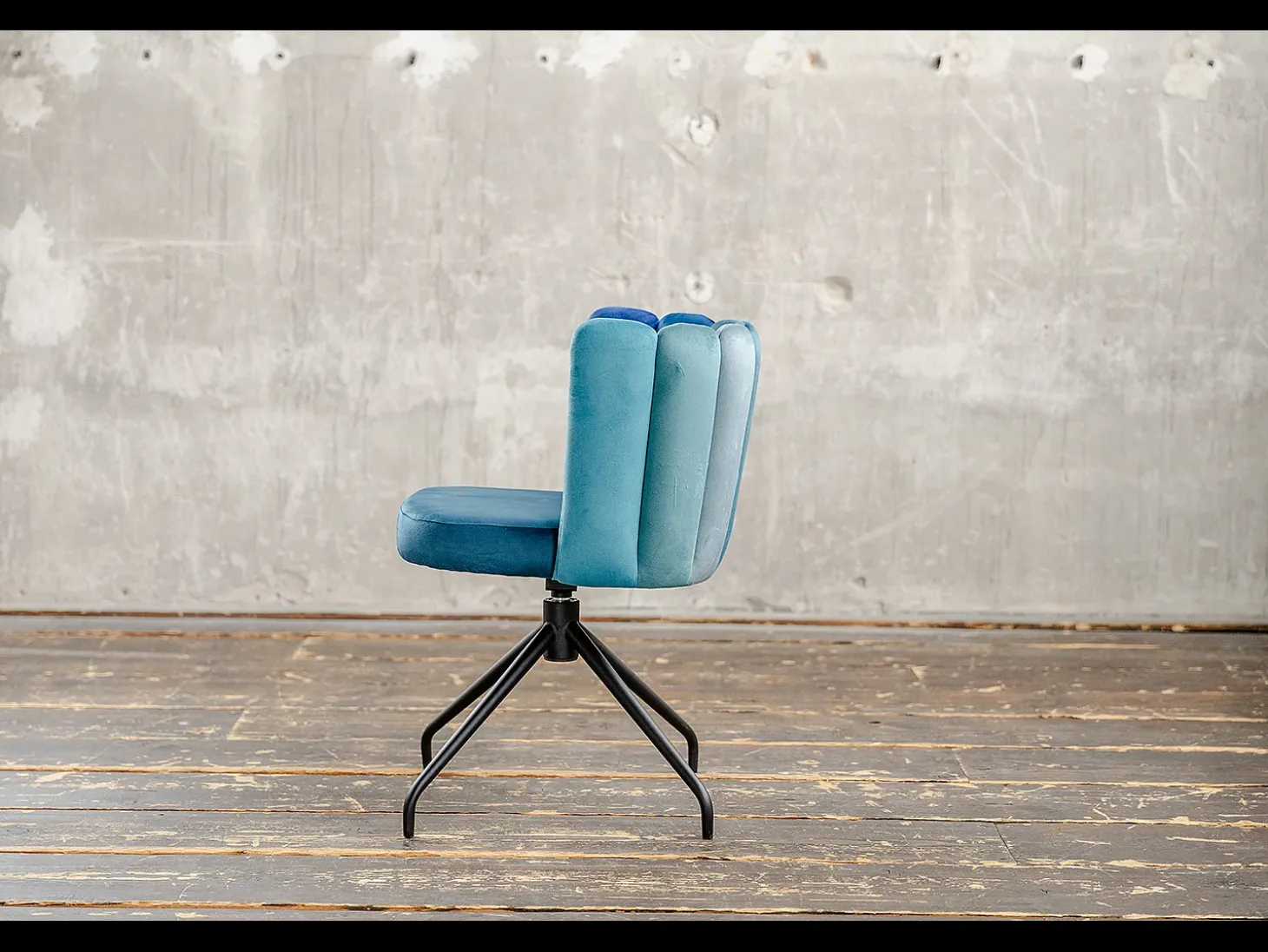 Silla de comedor - Azul terciopelo - JADA