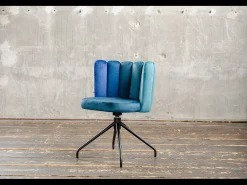 Silla de comedor - Azul terciopelo - JADA