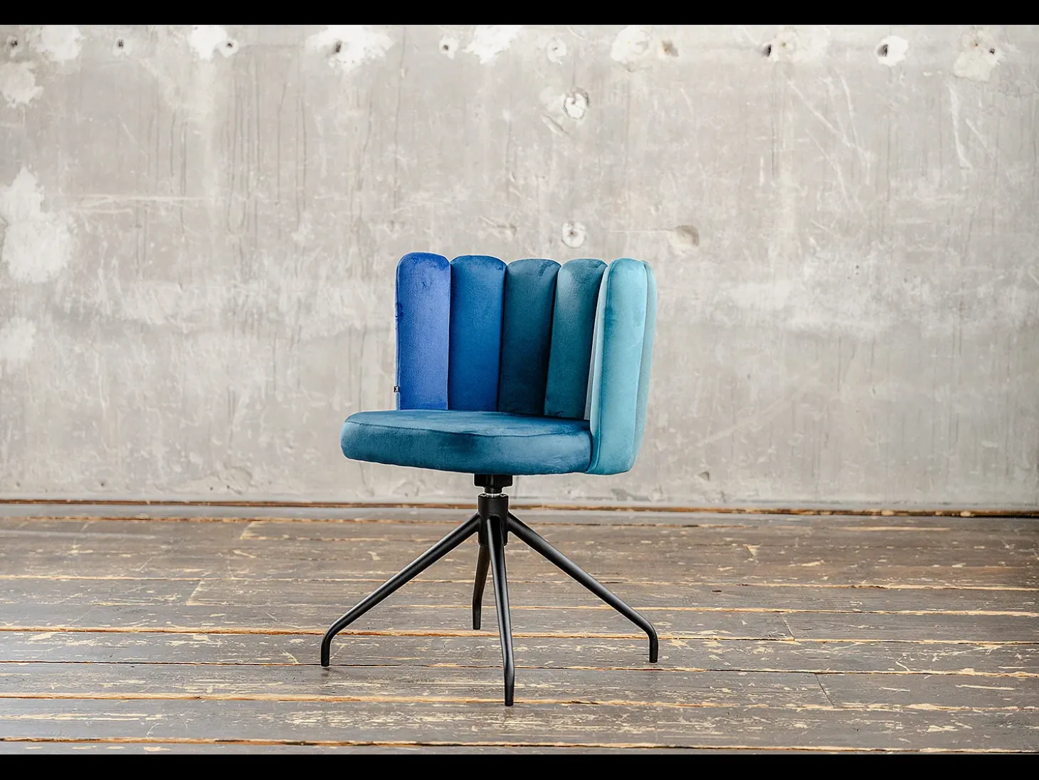 Silla de comedor - Azul terciopelo - JADA