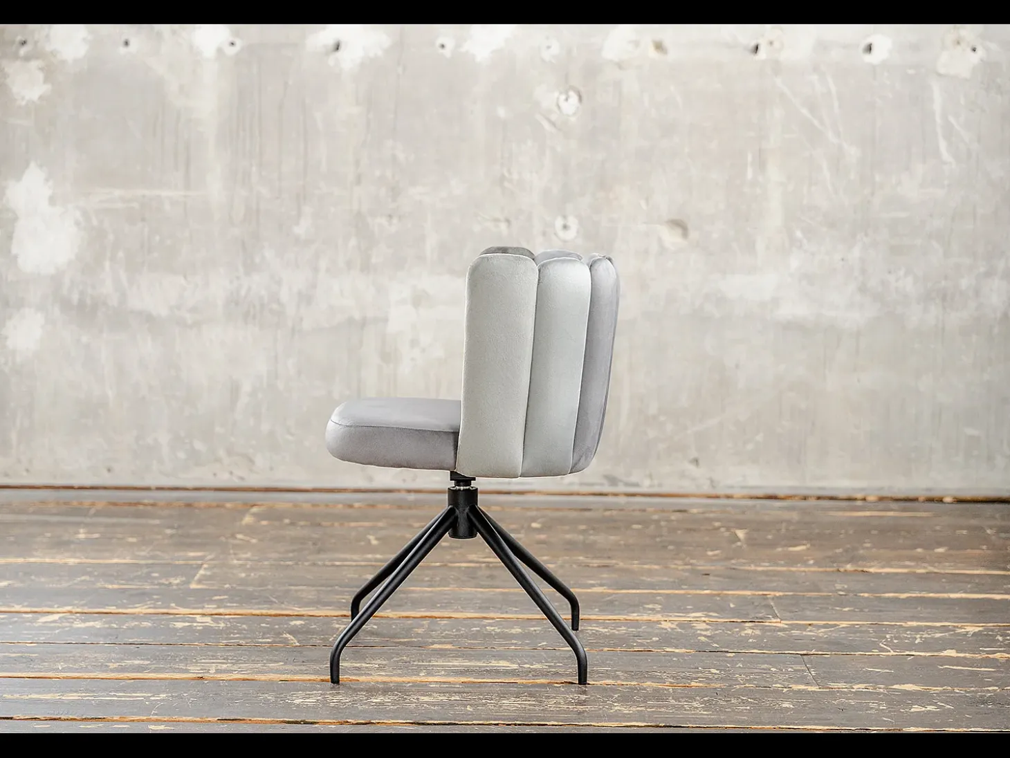 Silla de comedor - Gris terciopelo - JADA