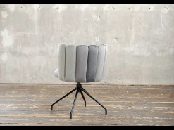 Silla de comedor - Gris terciopelo - JADA