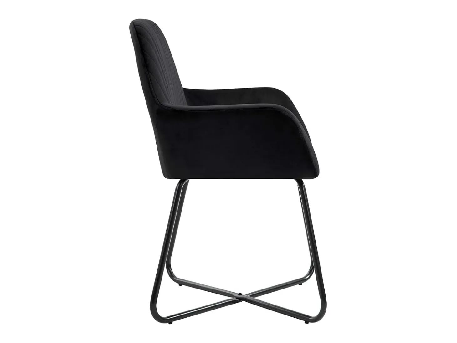 Silla de comedor 6 unidades terciopelo negro