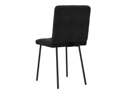 Silla de comedor 6 unidades terciopelo negro