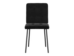 Silla de comedor 6 unidades terciopelo negro