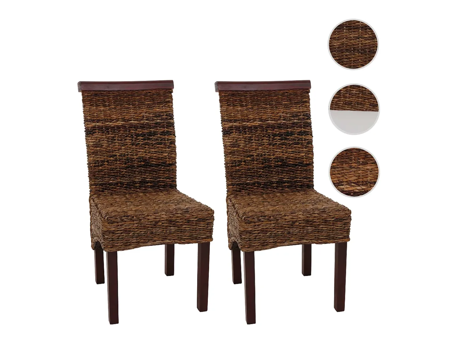 Silla de comedor Acireale (set de 2), light, sin cojines