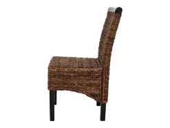 Silla de comedor Acireale (set de 2), oscuro, sin cojines