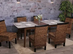 Silla de comedor Acireale (set de 2), oscuro, sin cojines
