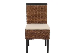 Silla de comedor Acireale (set de 2), oscuro, con cojín