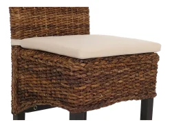 Silla de comedor Acireale (set de 2), oscuro, con cojín