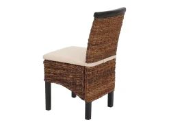 Silla de comedor Acireale (set de 2), oscuro, con cojín