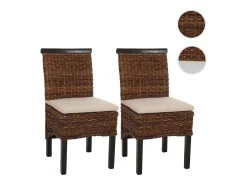 Silla de comedor Acireale (set de 2), oscuro, con cojín