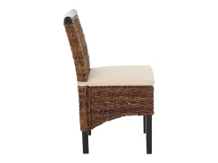 Silla de comedor Acireale (set de 6), oscuro, con cojín