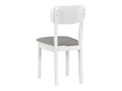 Silla de comedor acolchada – Gris claro/Blanco – NOELES