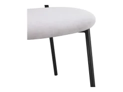 Silla de comedor acolchada – Chenilla hidrofóbica gris claro – BROCTALM