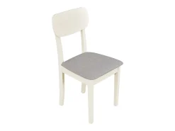 Silla de comedor acolchada – Gris claro/Greige – NOELES