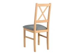 Silla de comedor acolchada – Gris/Roble Sonoma – TRUNOS