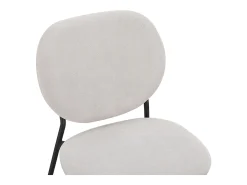 Silla de comedor acolchada – Chenilla hidrofóbica greige – BROCTALM