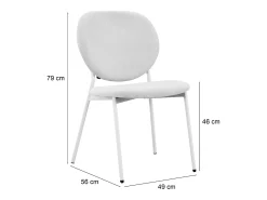 Silla de comedor acolchada – Chenilla hidrofóbica greige – BROCTALM