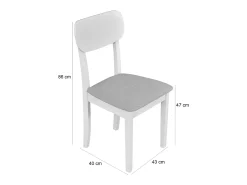 Silla de comedor acolchada – Beige claro/Greige – NOELES