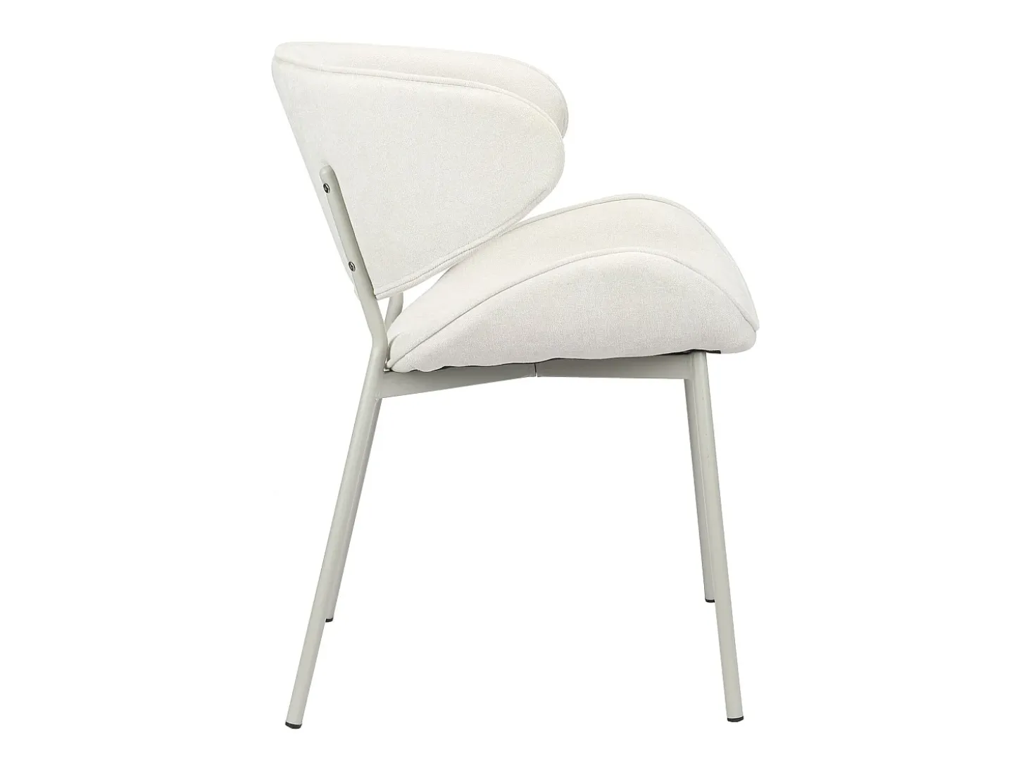 Silla de comedor acolchada – Chenilla fácil de limpiar crema – PRETICALLY