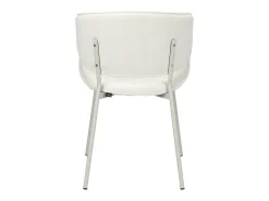 Silla de comedor acolchada – Chenilla fácil de limpiar crema – PRETICALLY