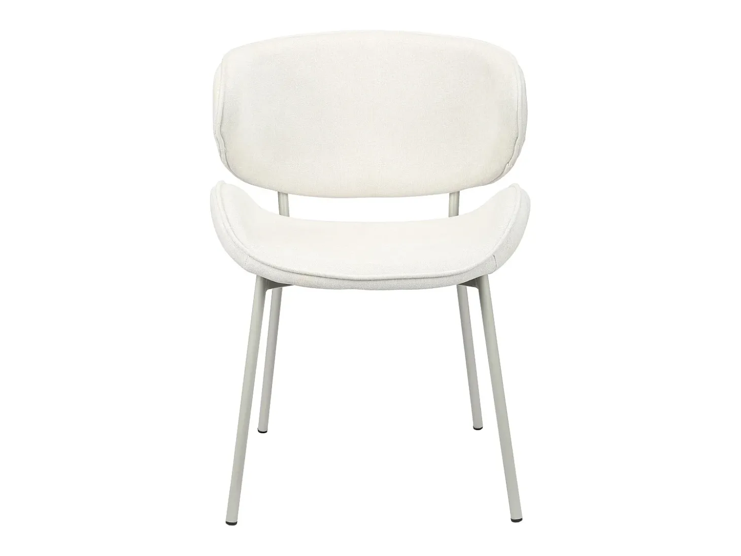 Silla de comedor acolchada – Chenilla fácil de limpiar crema – PRETICALLY