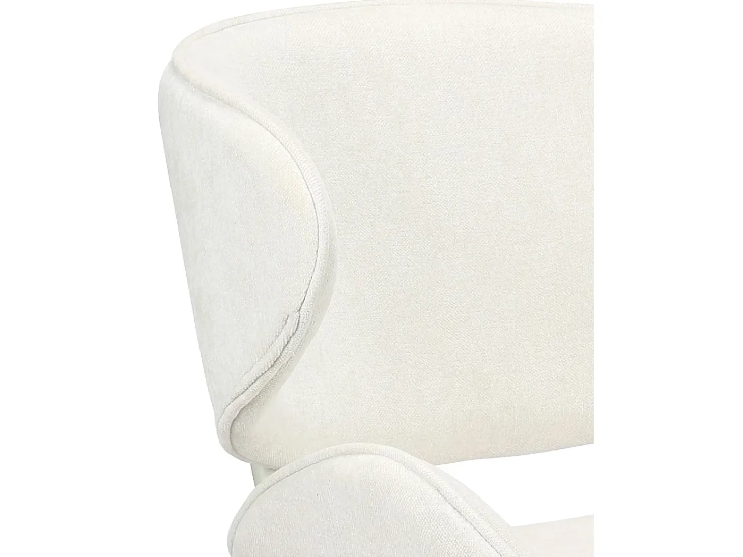 Silla de comedor acolchada – Chenilla fácil de limpiar crema – PRETICALLY
