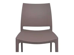 Silla de comedor Altea en plástico gris paloma claro modelo confort