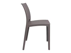 Silla de comedor Altea en plástico gris paloma claro modelo confort
