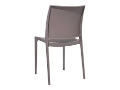 Silla de comedor Altea en plástico gris paloma claro modelo confort