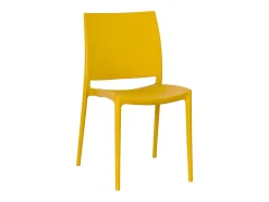 Silla de comedor Altea en plástico color Amarillo Mostaza modelo confort