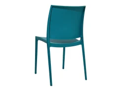 Silla de comedor Altea en plástico verde petróleo, modelo confort