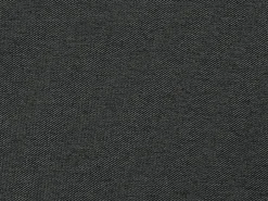 Silla de comedor Aura patas negras con reposabrazos y retorno en color gris oscuro.