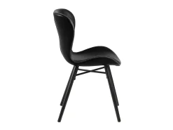 Silla de comedor Bali de piel sintética color negro.