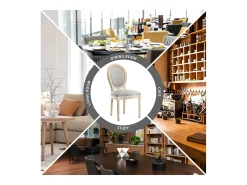 Silla de comedor barroca, sillas de comedor estilo rústico francés, silla barroca, silla tapizada, juego de 2 sillas de cocina de madera, color gris