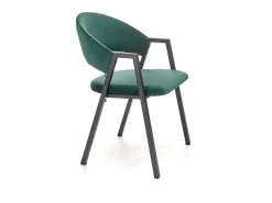 Silla de comedor Brokem de terciopelo verde